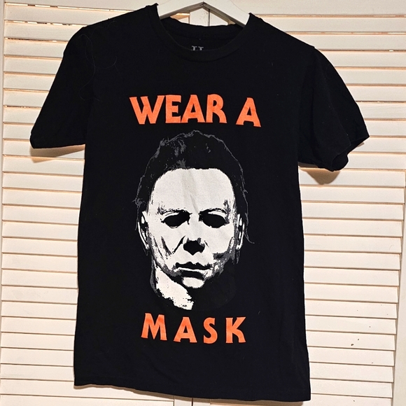 Halloween Wear a Mask 'Michael Meyers' T-Shirt by Rock Rebel Sz Small - Picture 1 of 5